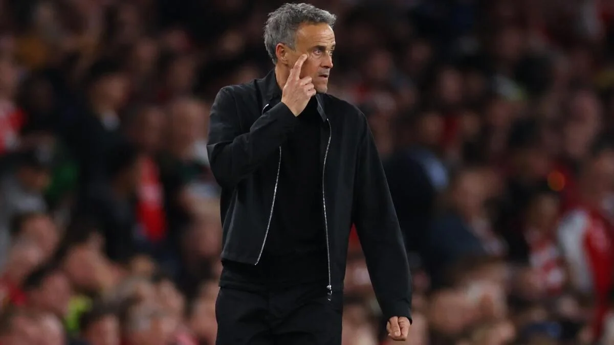 PSG manager Luis Enrique...