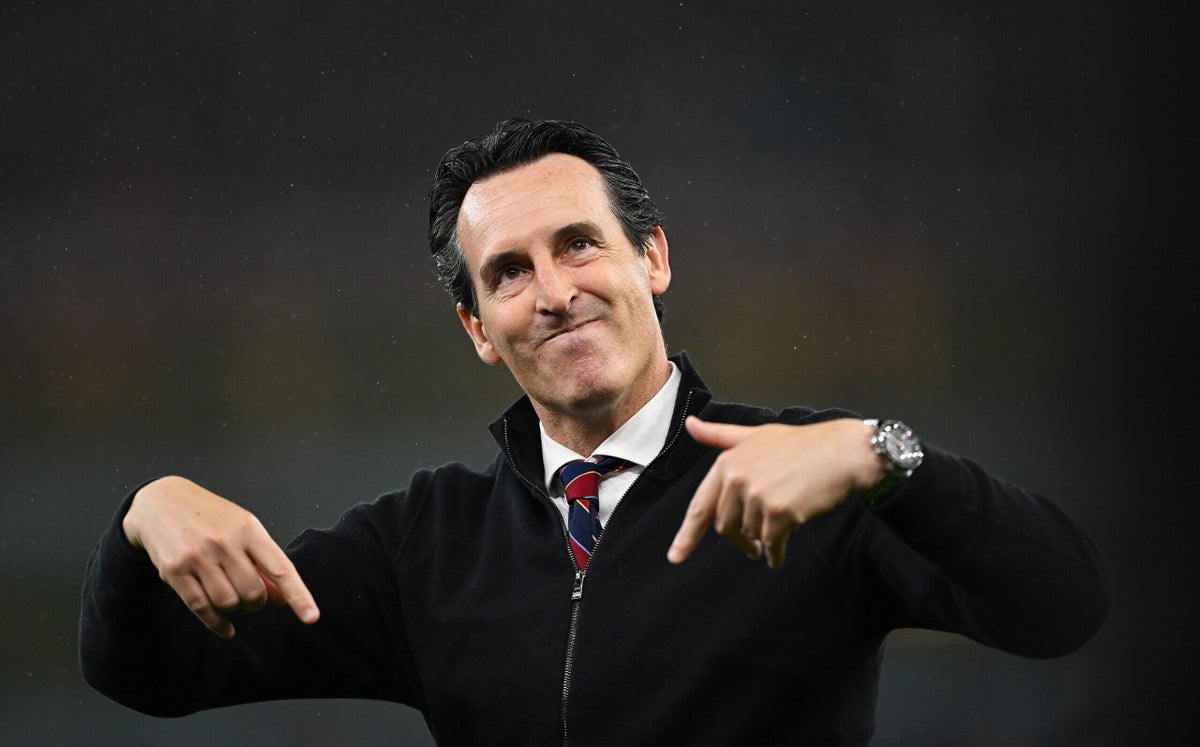 A picture of Aston Villa manager Unai Emery