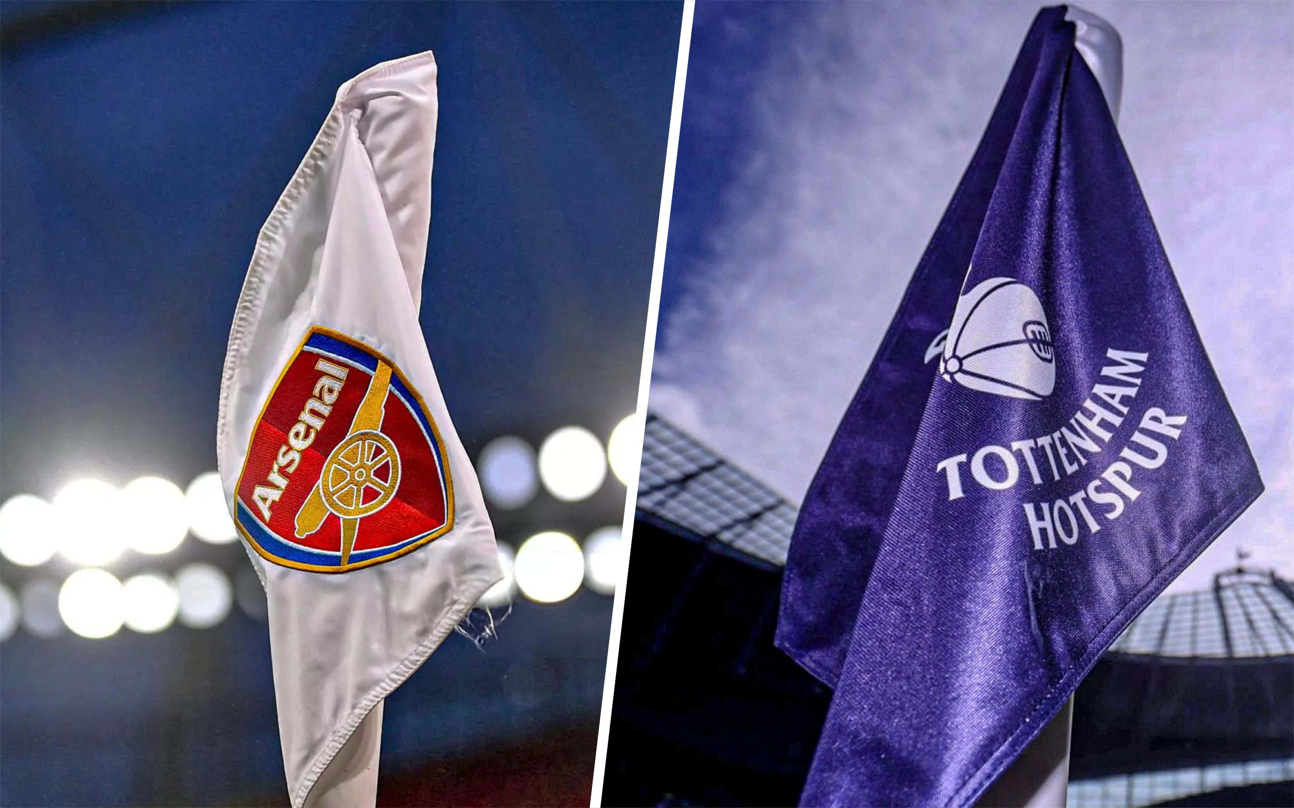 Arsenal and Tottenham Hotspur flag