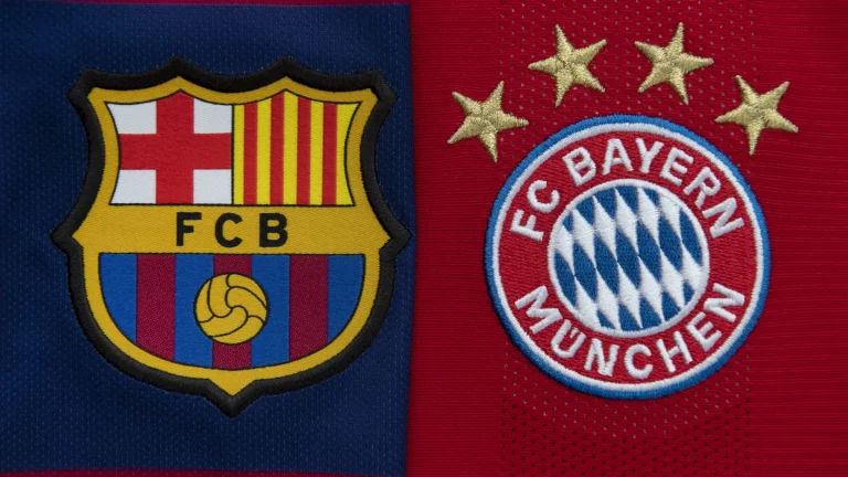 Barcelona, Bayern Munich, club crests