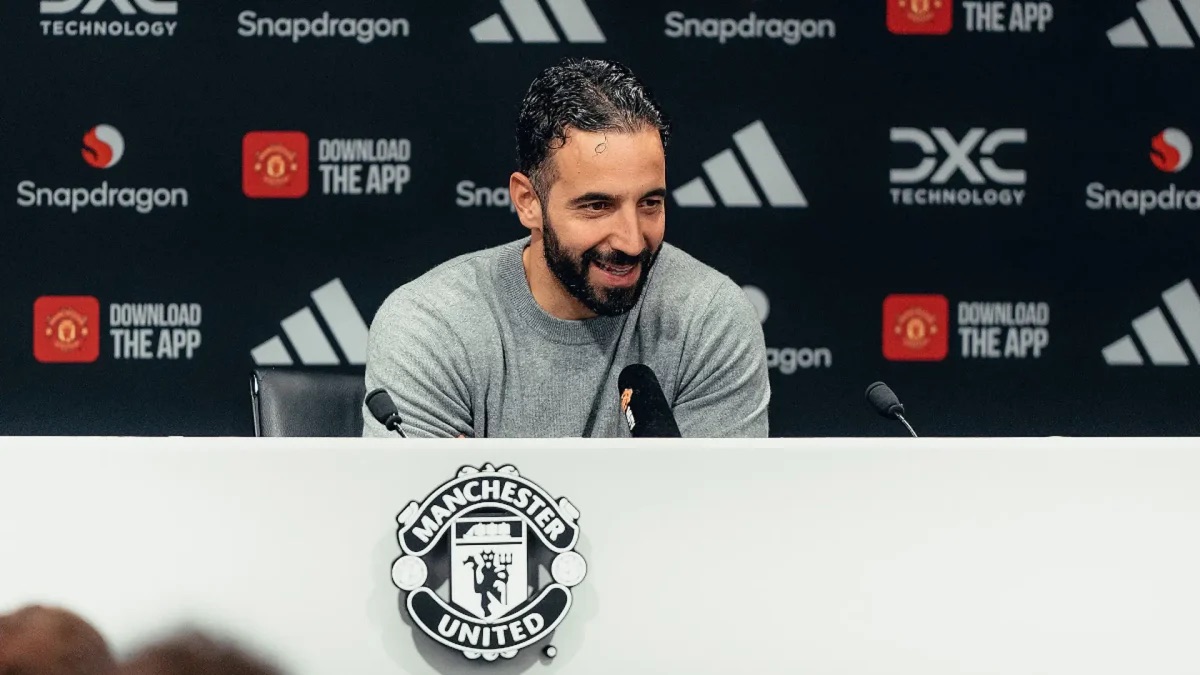 A picture of Manchester United manager Ruben Amorim...