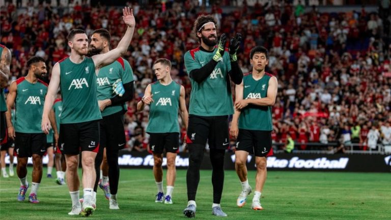 A picture of Liverpool players during their 2025 preseason tour in Asia.