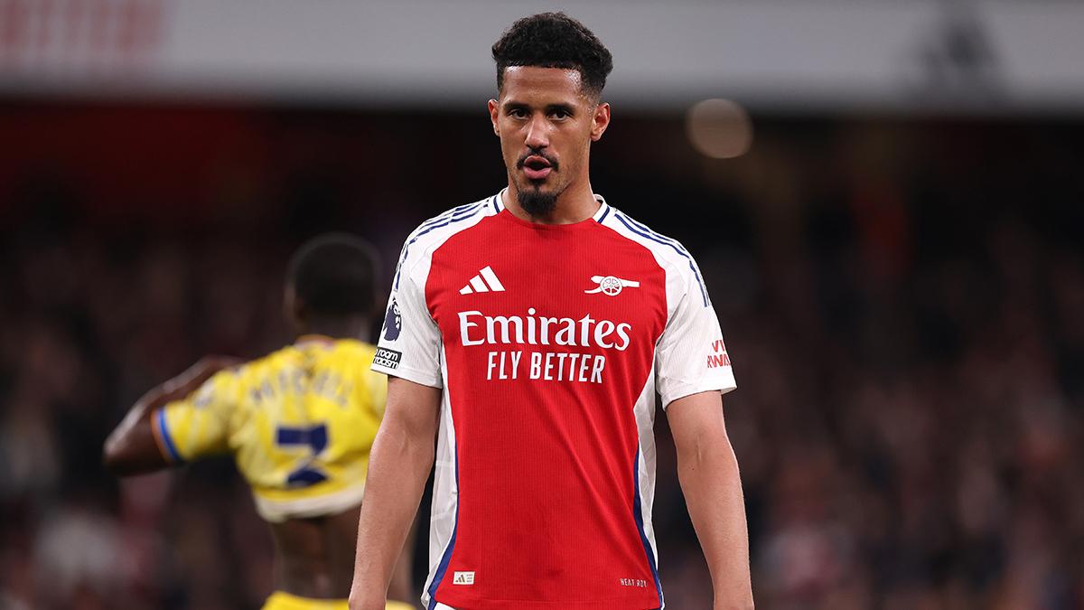 A picture of Arsenal centre-back William Saliba.