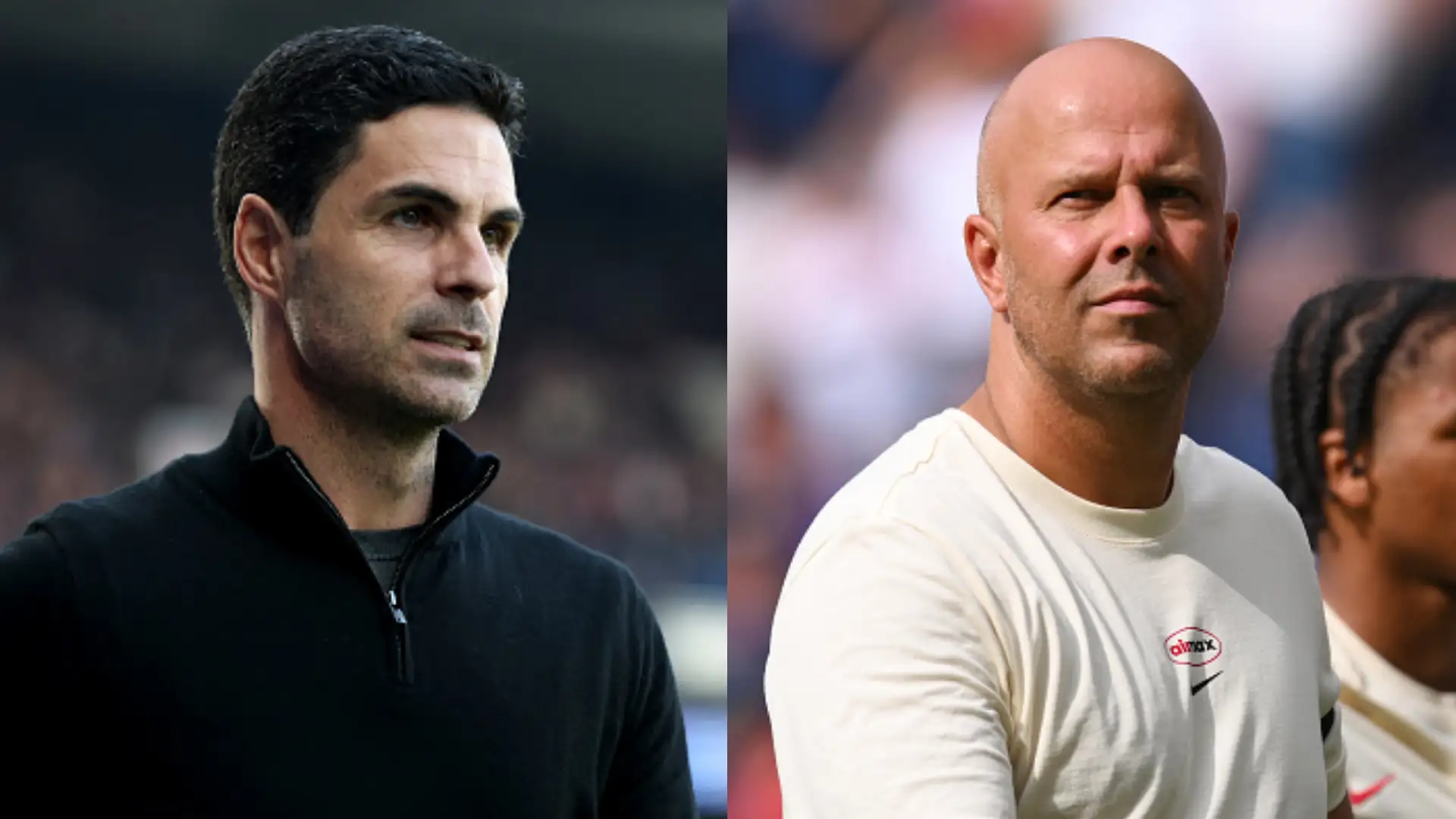 Mikel Arteta (Arsenal Boss) Arne Slot (Liverpool Boss)