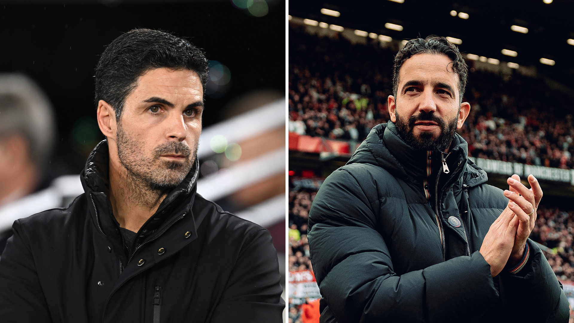 Mikel Arteta and Ruben Amorim
