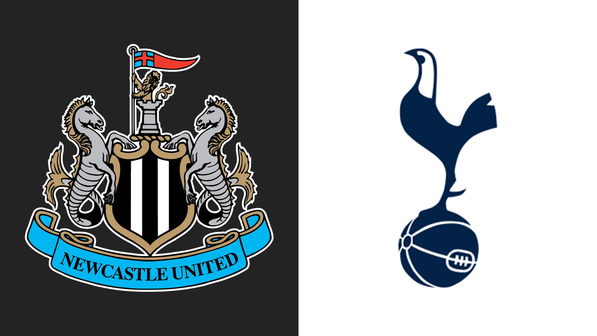 Newcastle United and Tottenham Hotspur crests