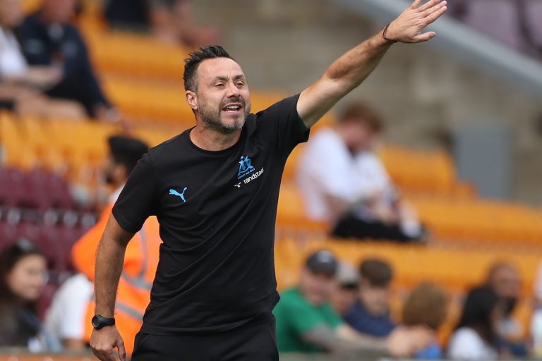 A picture of Marseille manager Roberto de Zerbi.