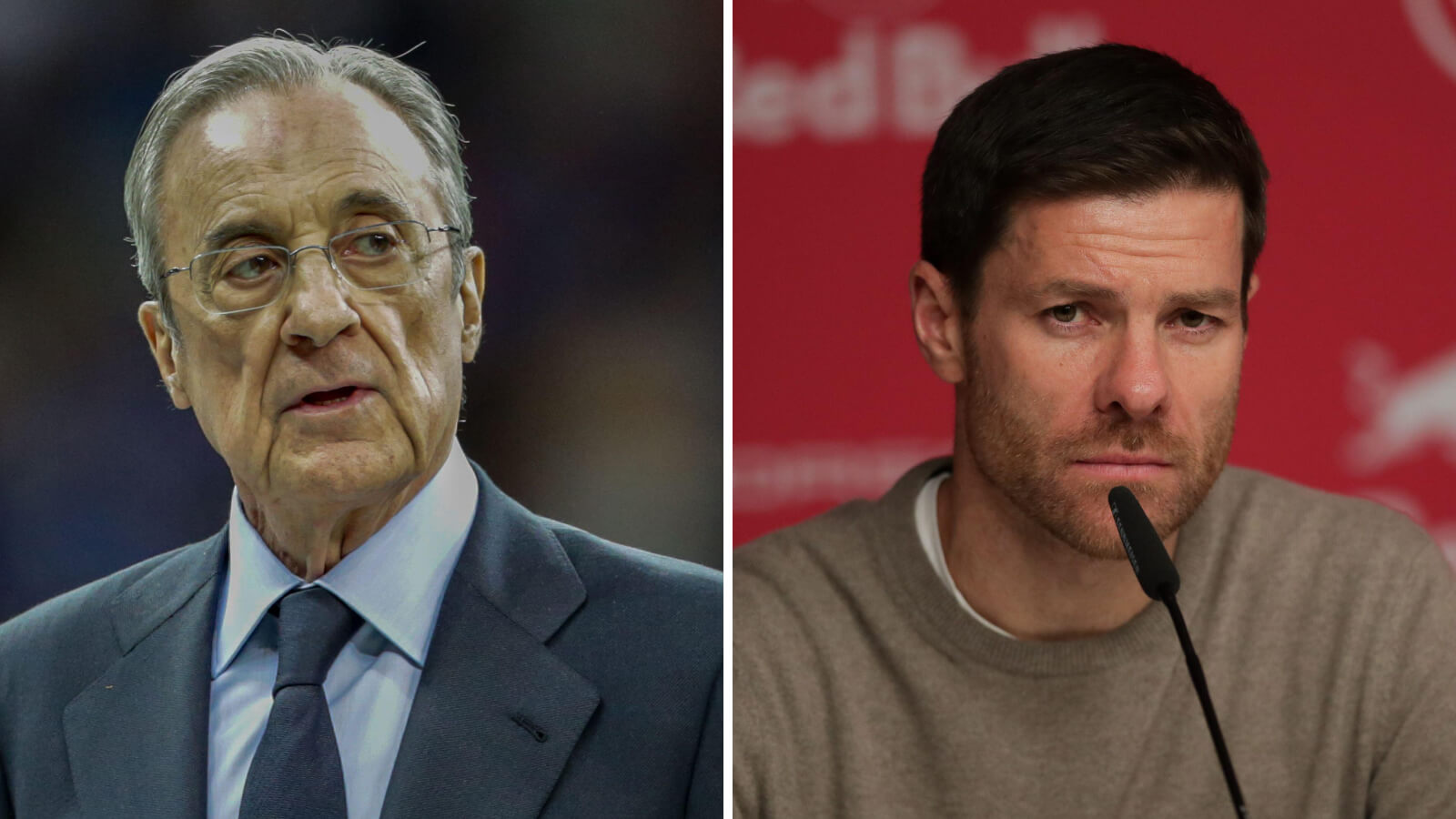 Florentino Perez (LEFT) Xabi Alonso (RIGHT)