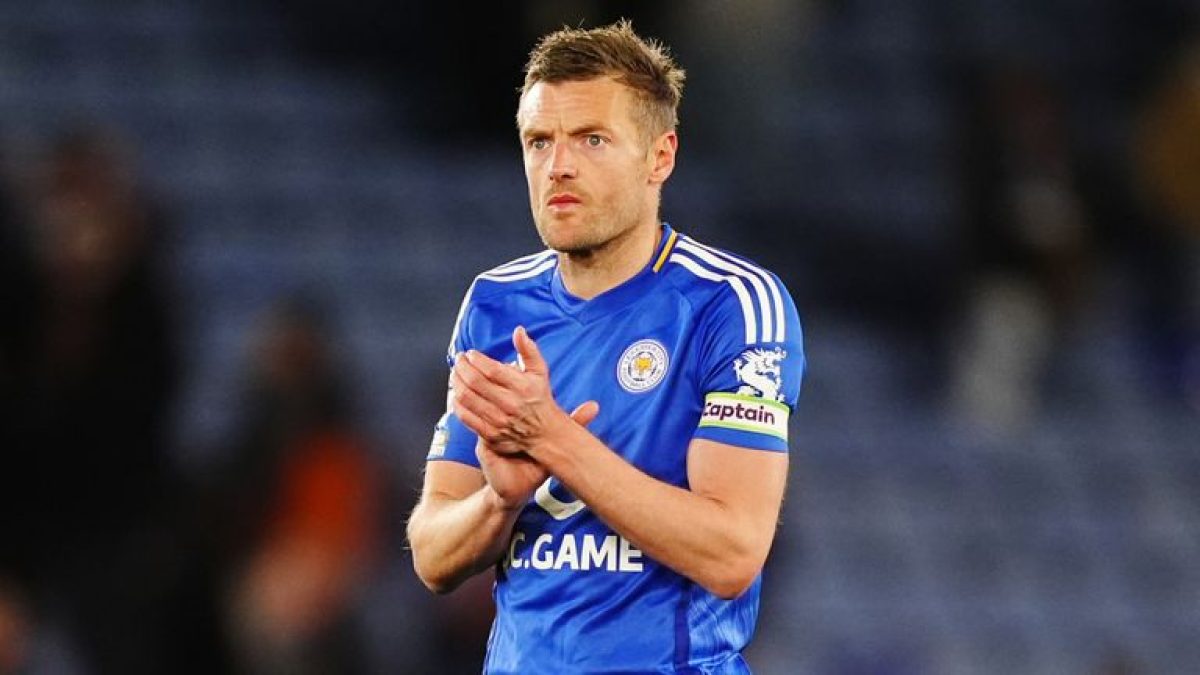 An image of former Leicester City striker Jamie Vardy.