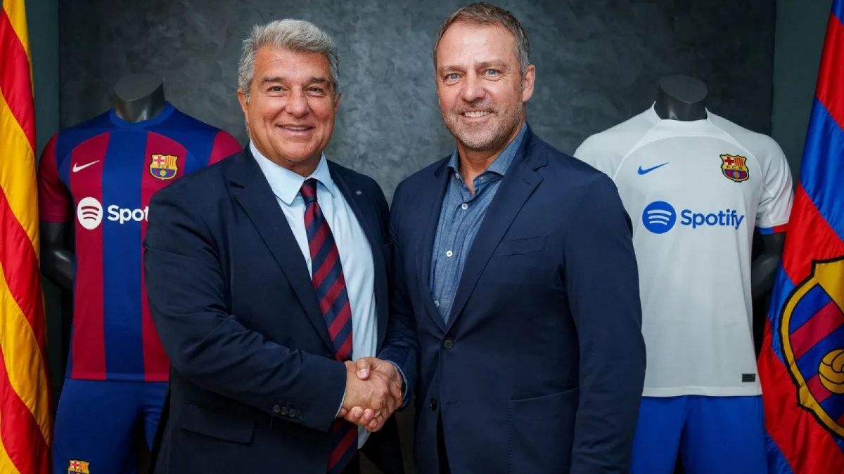 Joan Laporta, Hansi Flick, Barcelona