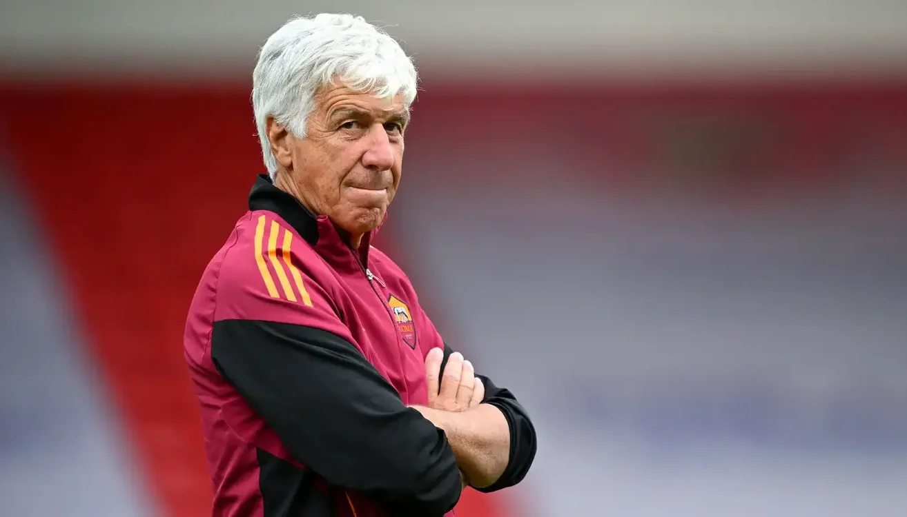 AS Roma manager Gian Piero Gasperini...