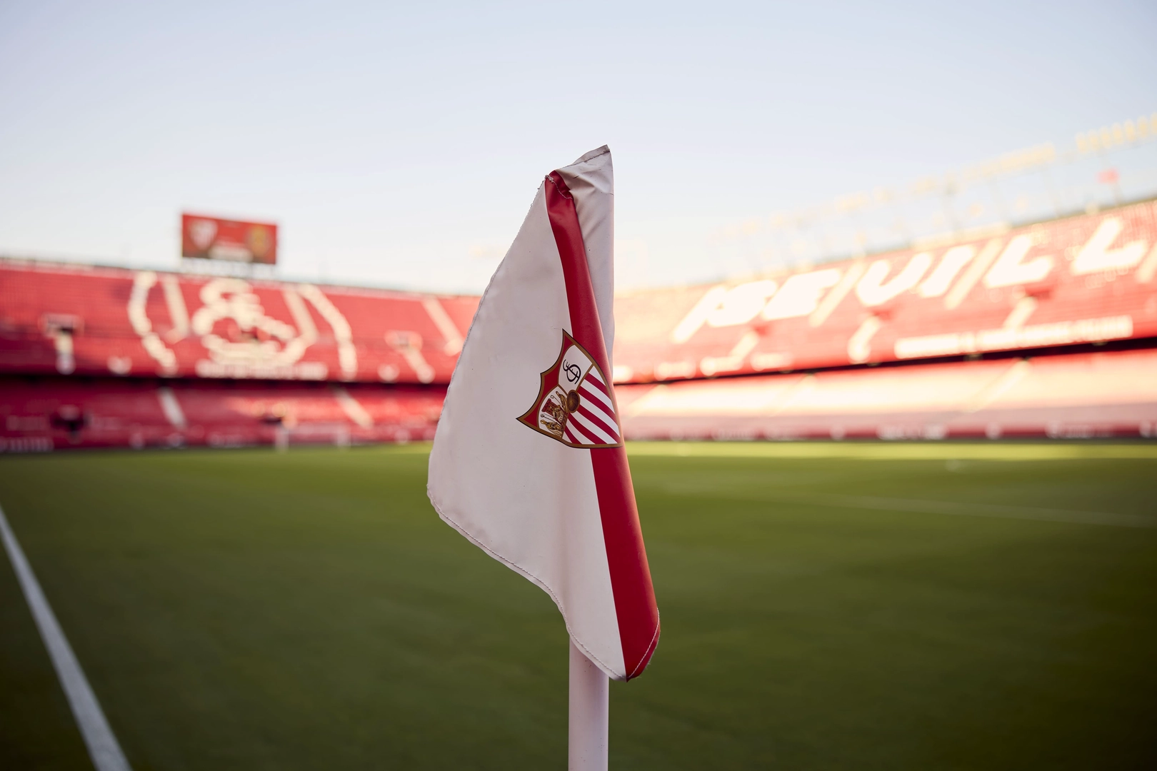 A Sevilla corner flag...