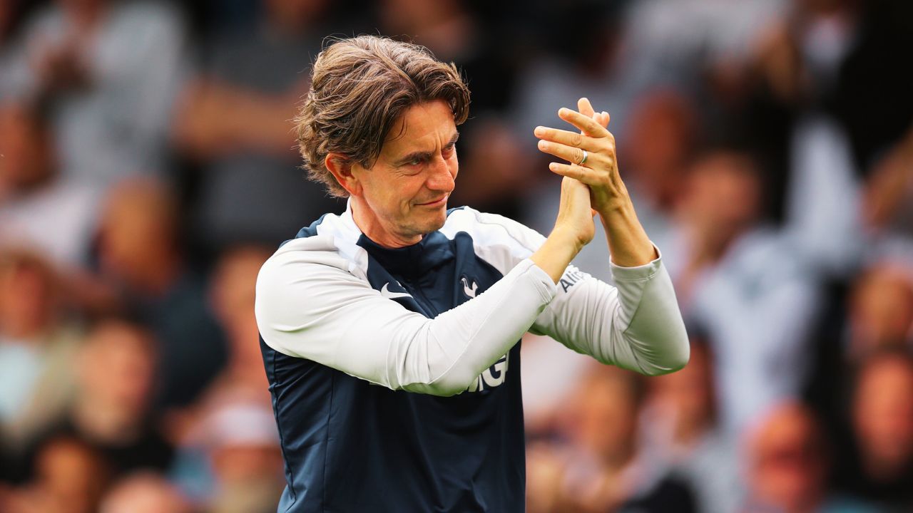 Spurs manager Thomas Frank...