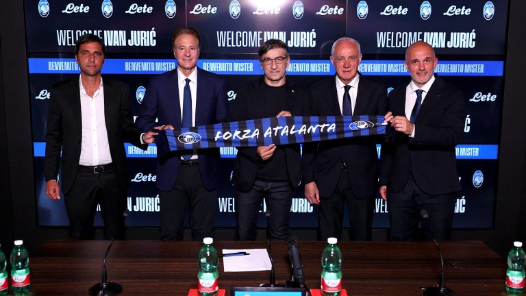 A picture of Atalanta manager Ivan Juric after being appointed as manager.