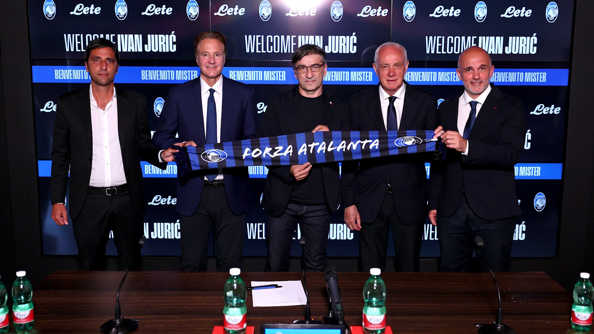 A picture of Atalanta manager Ivan Juric after being appointed as manager.