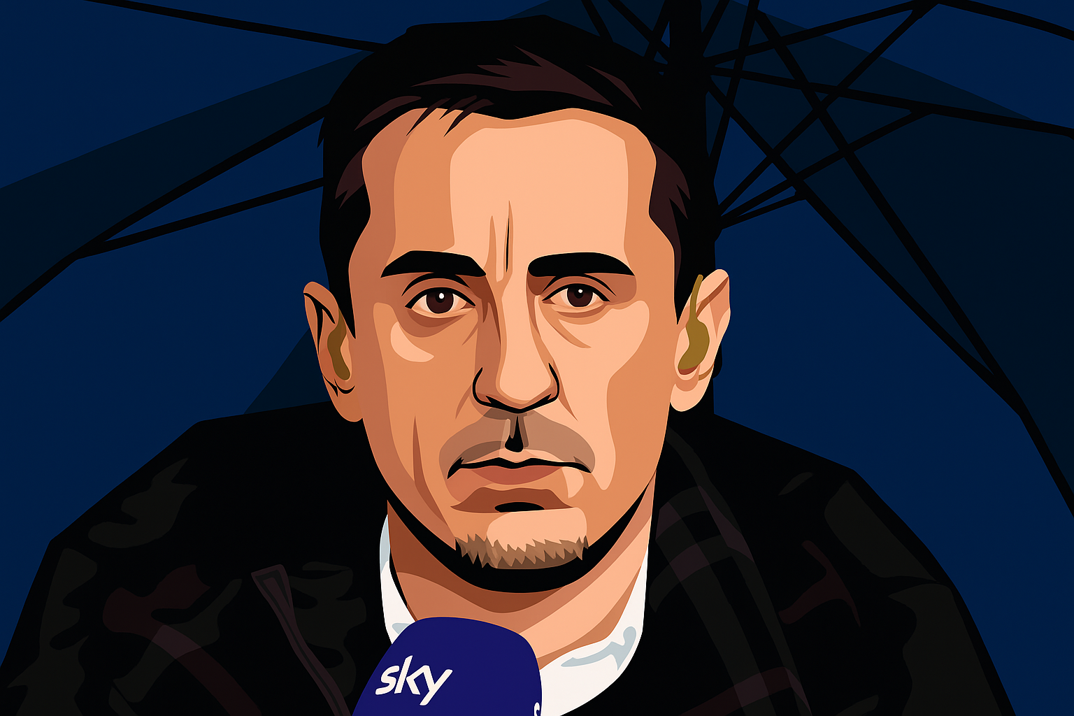 A picture of former Manchester United defender and Sky Sports pundit Gary Neville.