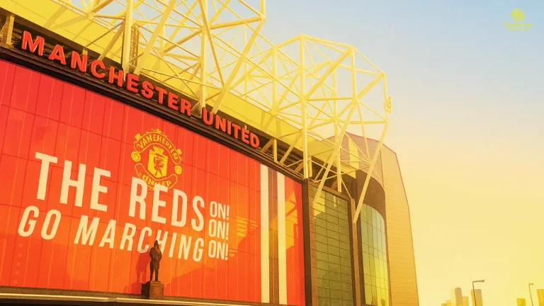 In front of Old Trafford, Manchester United stadium