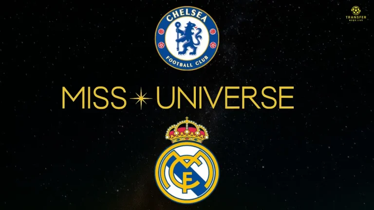 Miss Universe, Chelsea, and Real Madrid logo