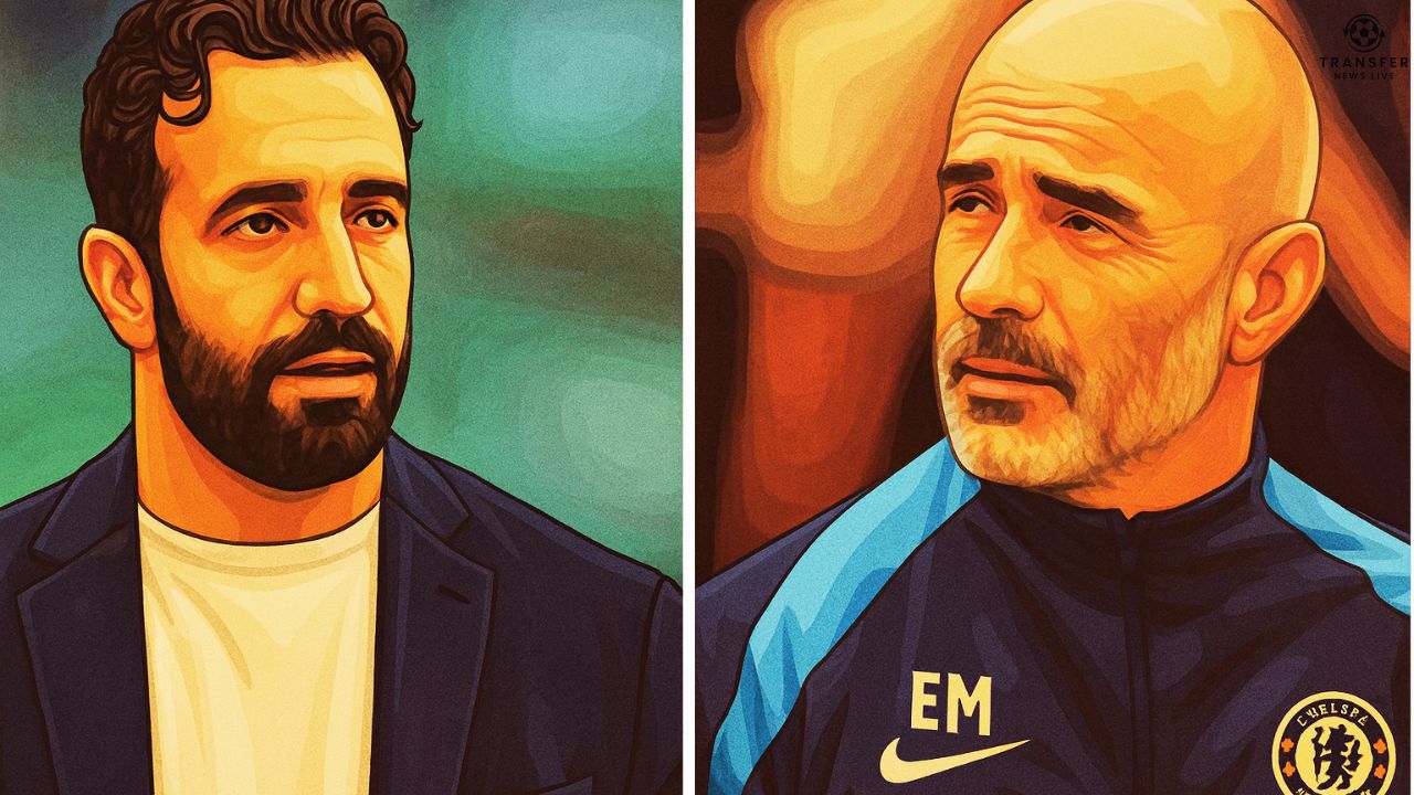 Vectorized image of Ruben Amorim and Enzo Maresca