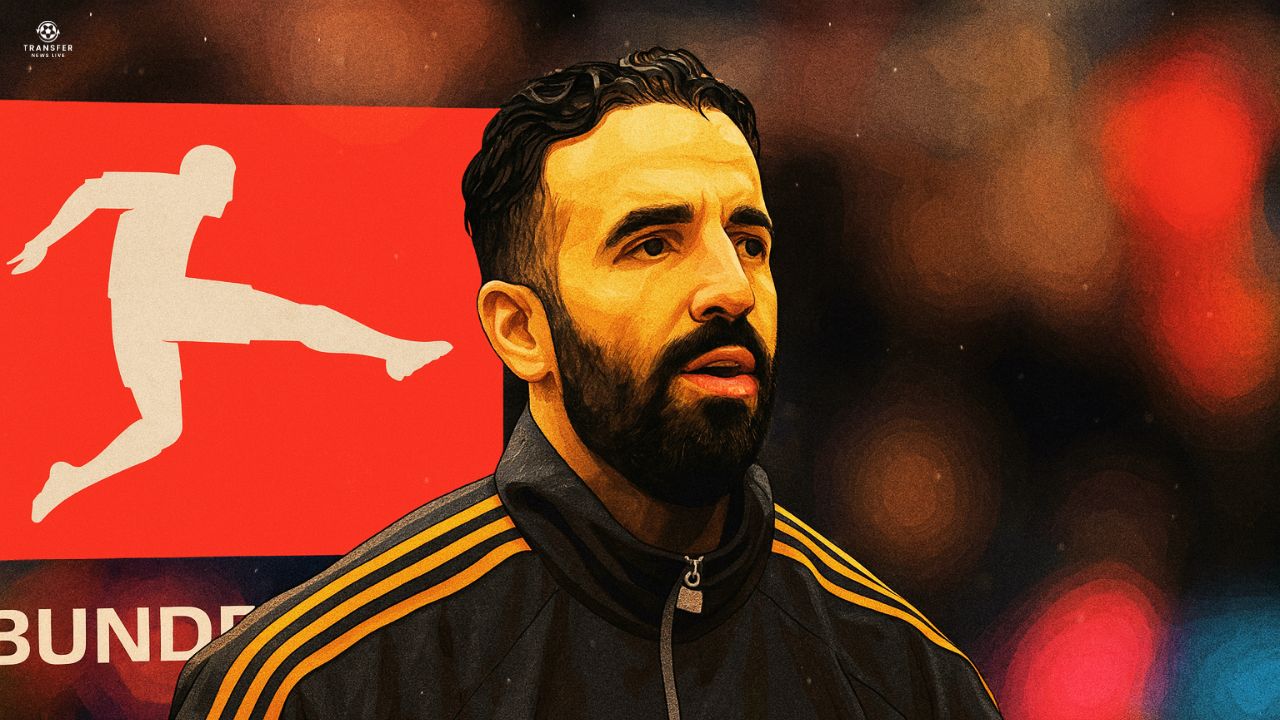 Vectorized image of Ruben Amorim with Bundesliga logo