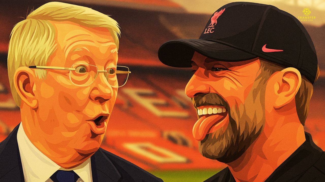 Vectorized image of Sir Alex Ferguson and Jurgen Klopp