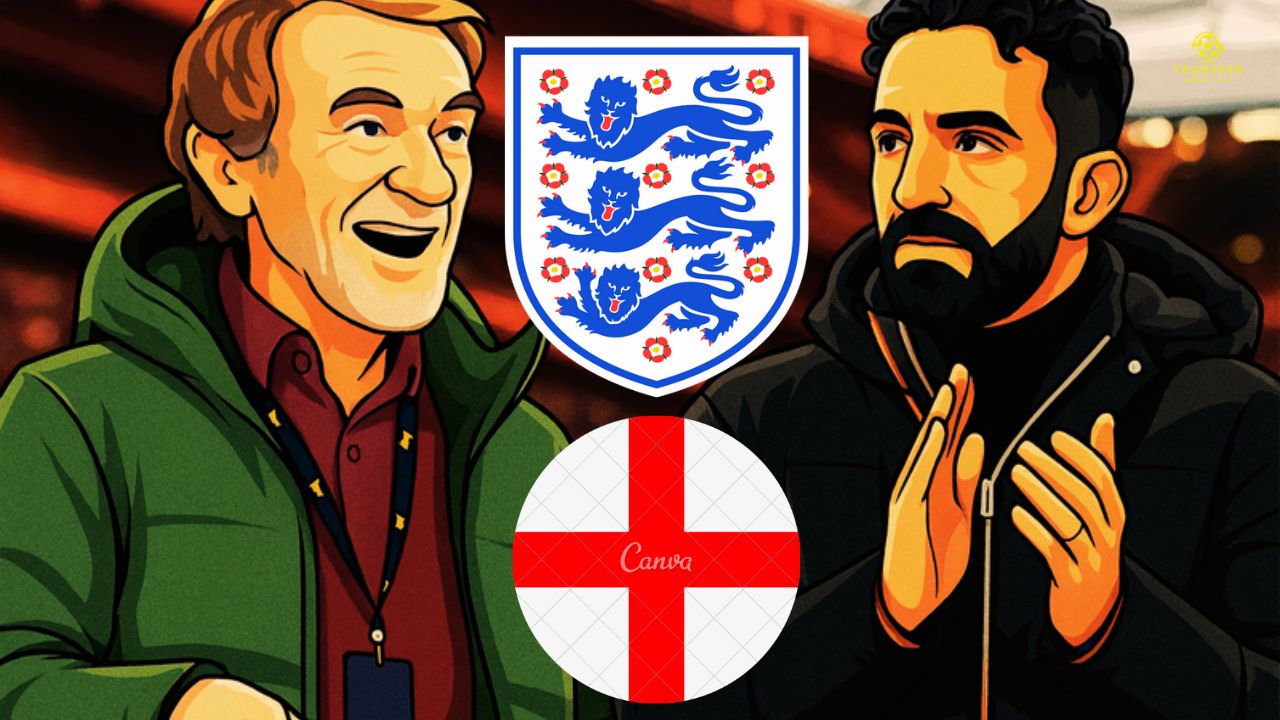 Vectorized image of Sir Jim Ratcliffe and Ruben Amorim