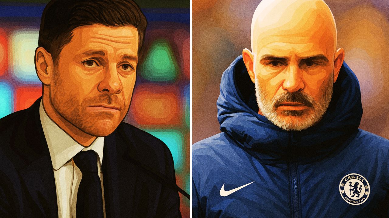 Vectorized image of Xabi Alonso and Enzo Maresca