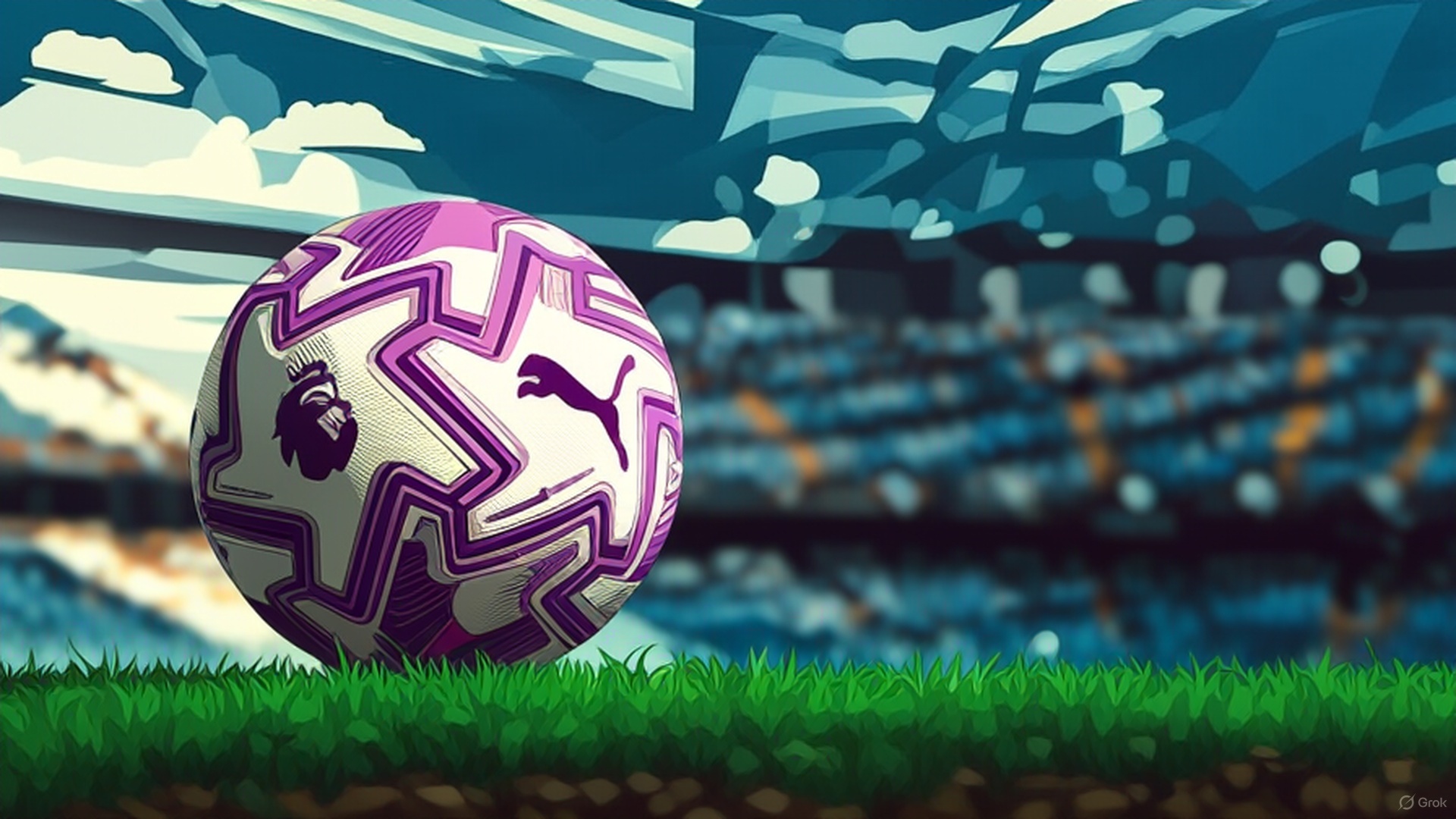 A picture of the Premier League matchday ball at the Etihad.
