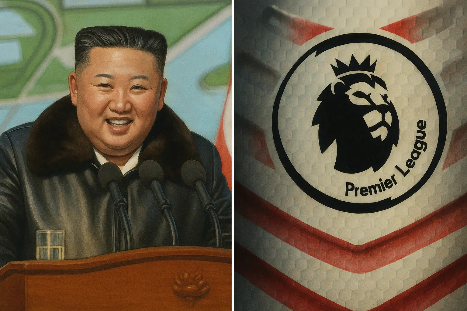 Kim Jong-un, Premier League logo