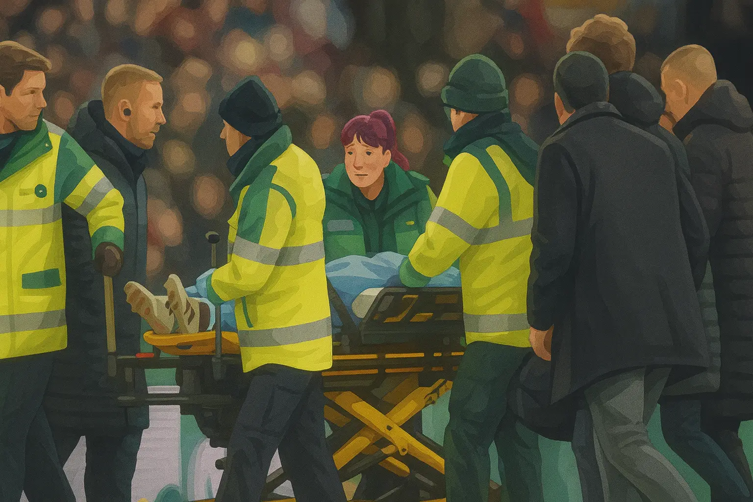 Premier League star stretched off in tears