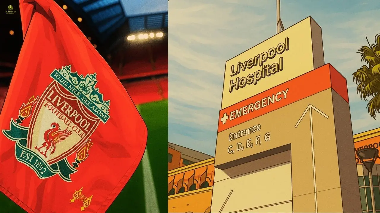 Liverpool flag and Liverpool hospital