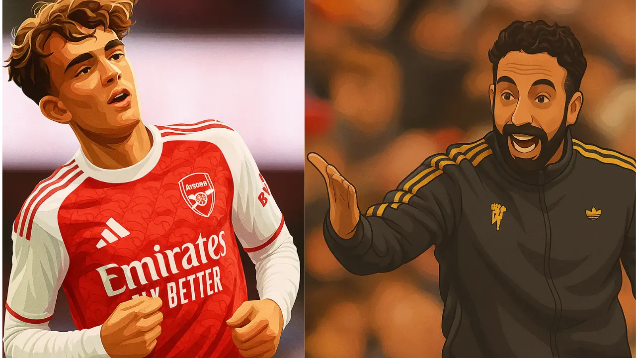 Max Dowman and Manchester United boss Ruben Amorim