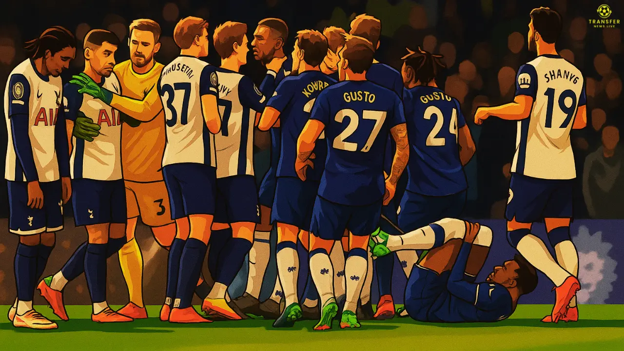 Tottenham Hotspur and Chelsea players brawl