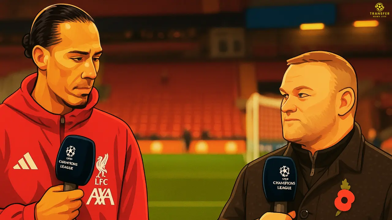 Virgil van Dijk and Wayne Rooney