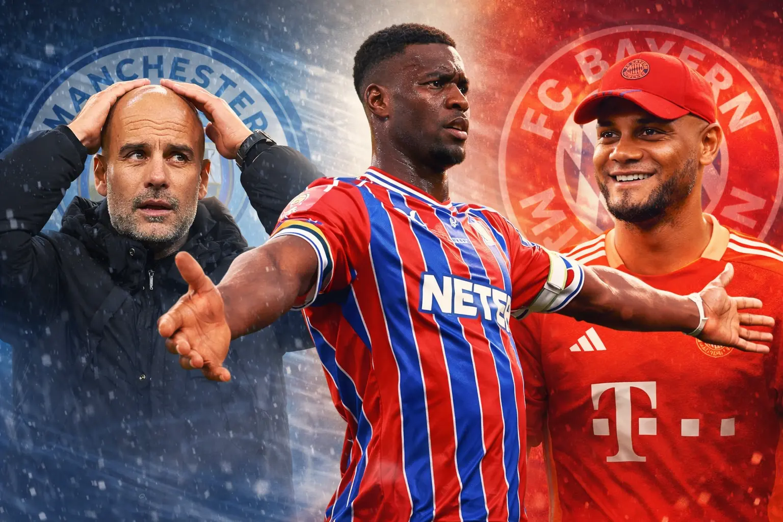 Pep Guardiola, Marc Guehi, Vincent Kompany