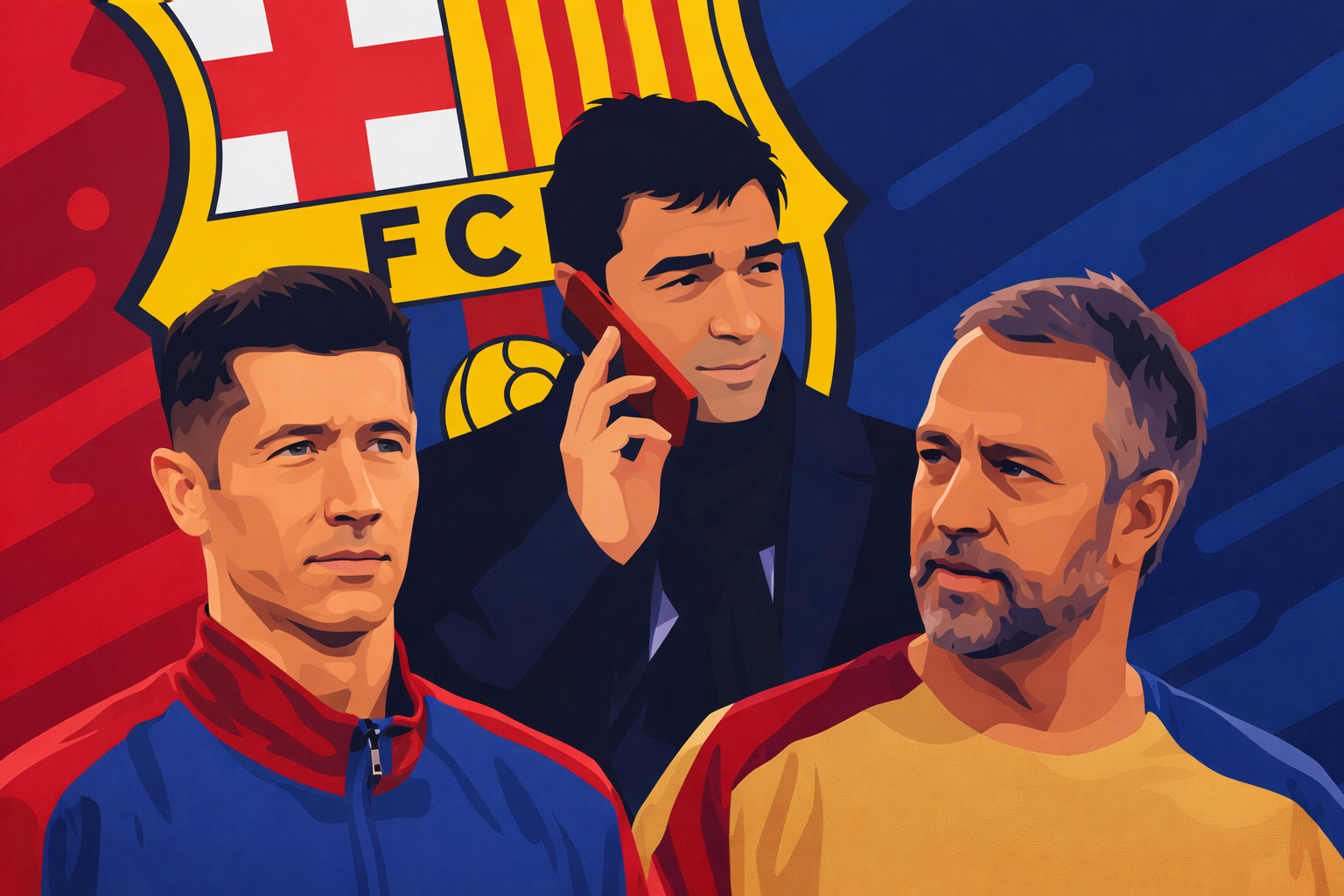 Deco, Hansi Flick, Robert Lewandowski