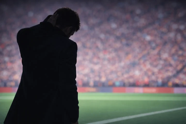 Football coach silhouette