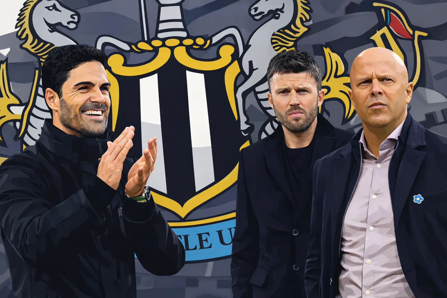 Mikel Arteta, Michael Carrick, Arne Slot