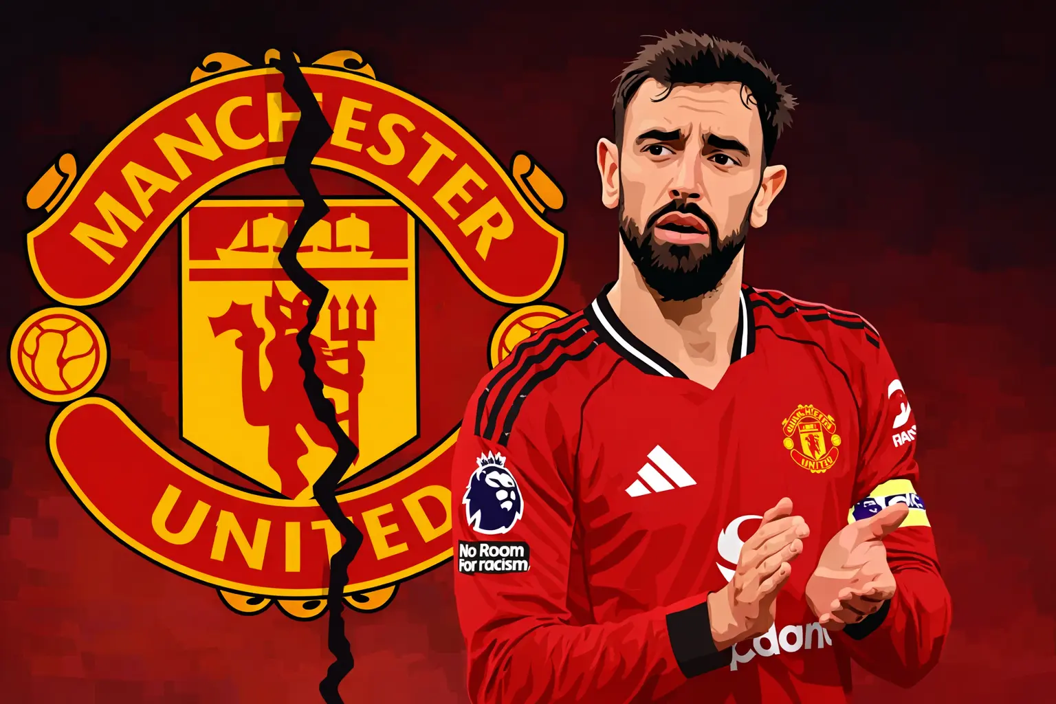 Bruno Fernandes supporting Manchester United