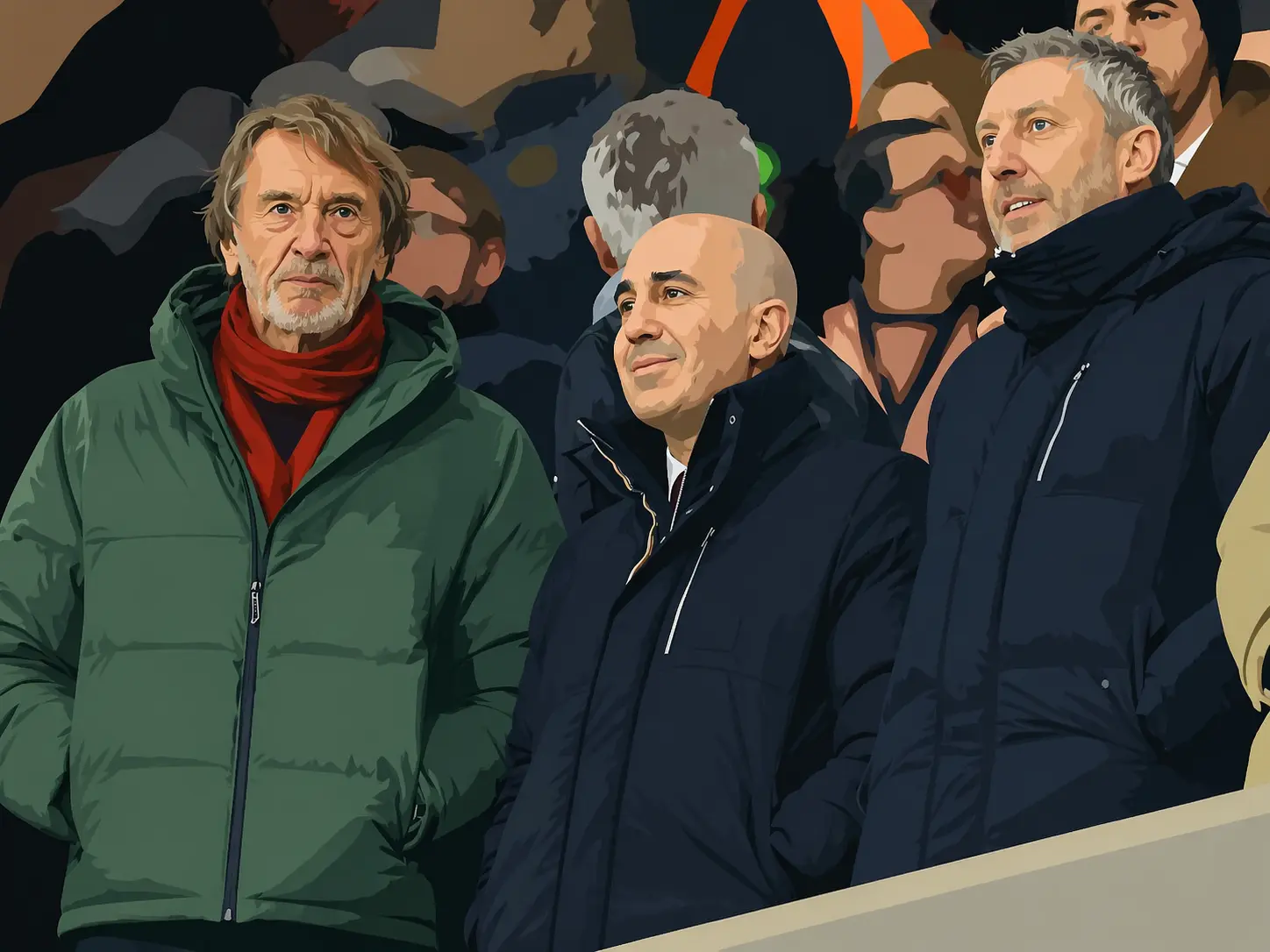Sir Jim Ratcliffe, Omar Berrada, and Jason Wilcox