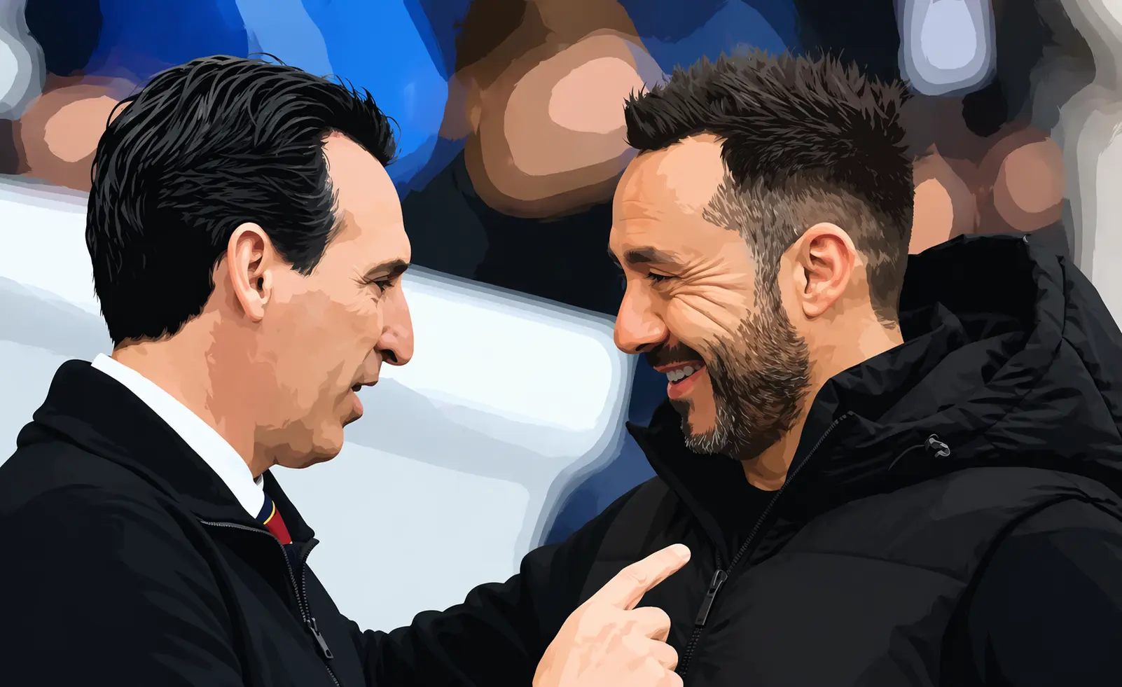 Unai Emery and Roberto De Zerbi