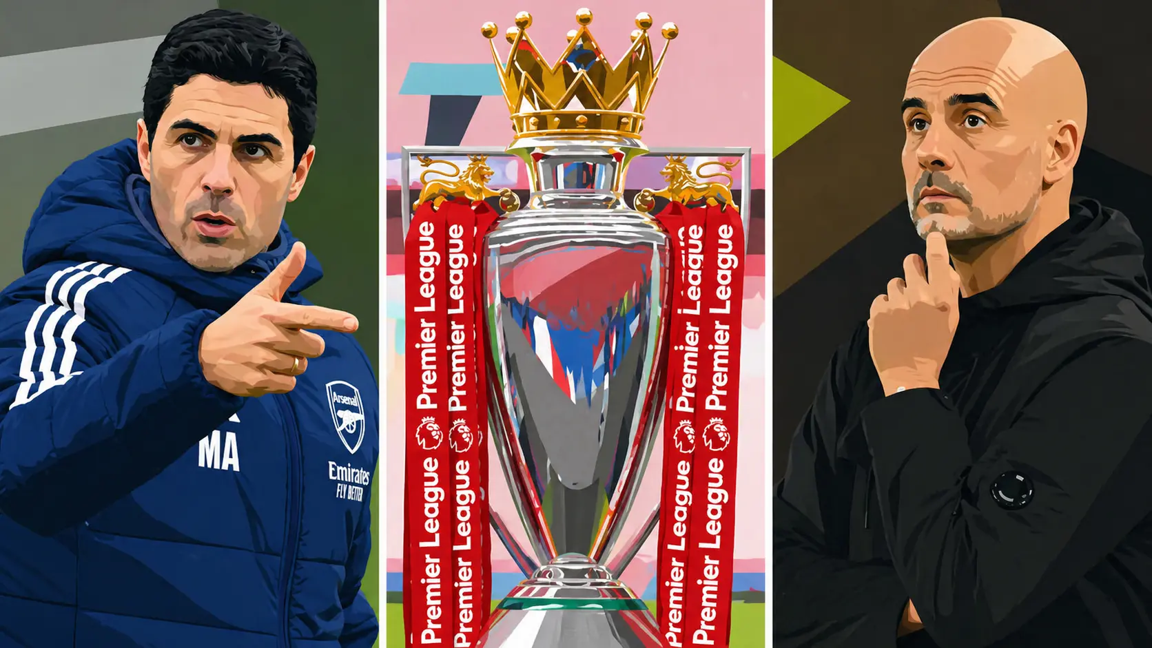 Mikel Arteta, Premier League trophy, Pep Guardiola