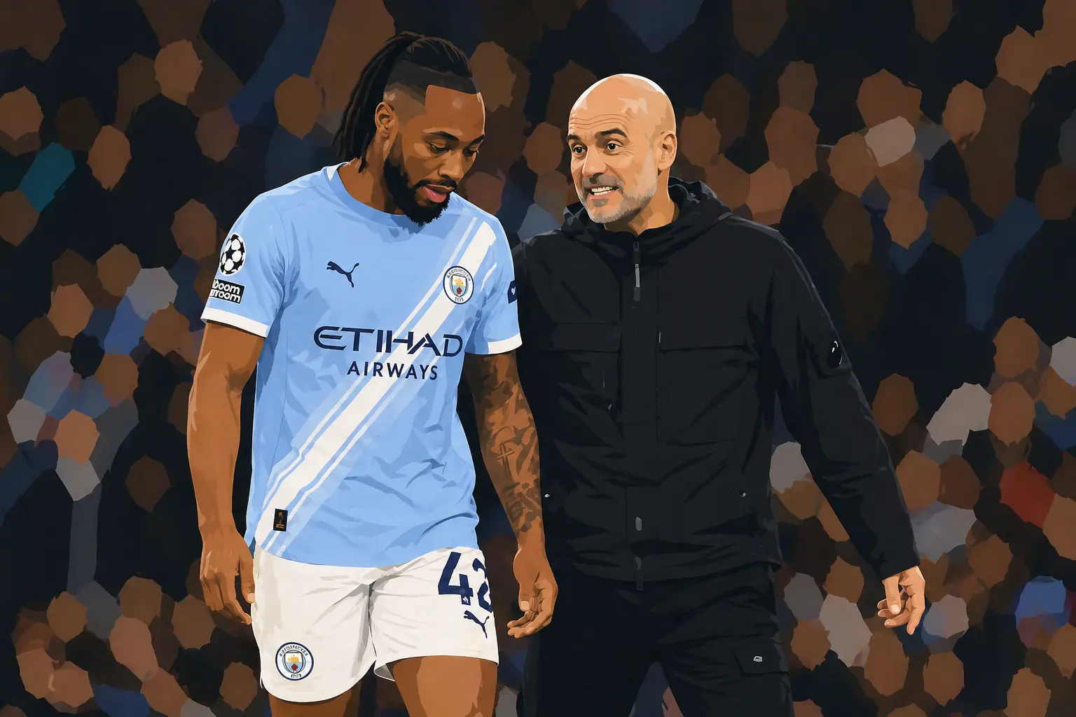 Antoine Semenyo and Pep Guardiola