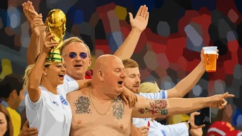 England fans heading to the World Cup