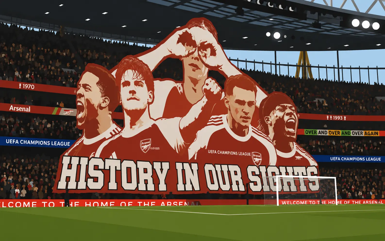 Arsenal fans unveil tifo